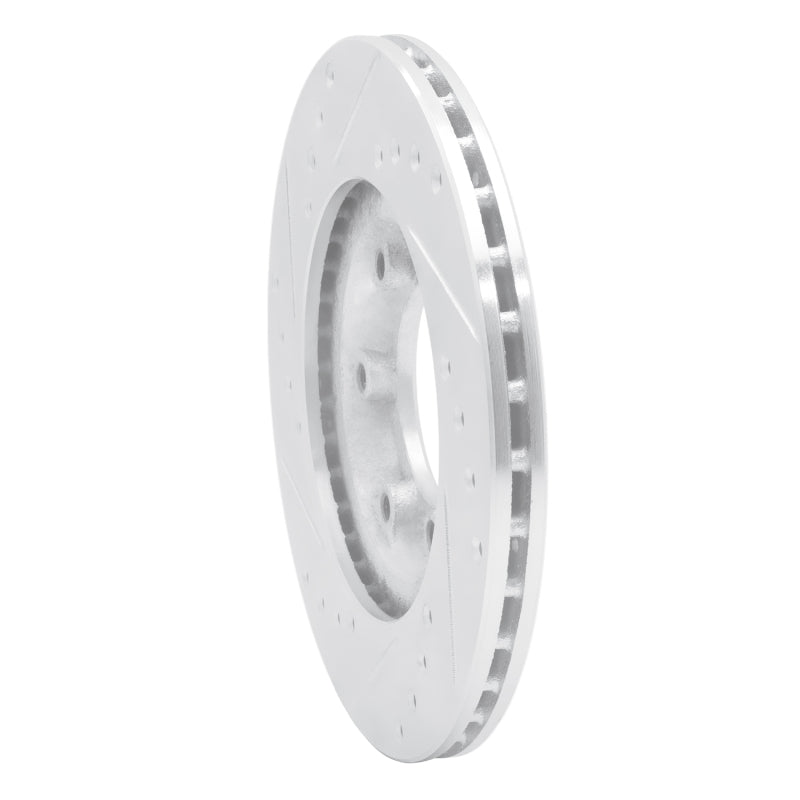 R1 Concepts R1 84-87 Isuzu Pickup Front Right Drilled & Slotted Silver Brake Rotor