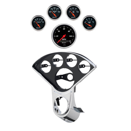 Autometer Designer Black Direct Fit Dash Kit 55-59 Chevy Truck (1 x 3-3/8in. / 4 x 2-1/16in.)