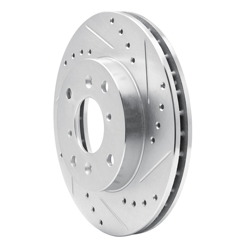 R1 Concepts R1 1998-2002 Acura CL Front Right Drilled & Slotted Silver Brake Rotor