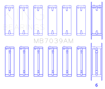 King Engine Bearings B.M.W/Opel M 51/M 57/D 25/Y 25 Td (Size +0.75mm) Main Bearing Set