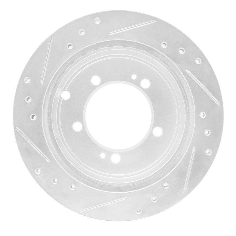 R1 Concepts R1 91-99 Dodge STEALTH Rear Left Drilled & Slotted Silver Brake Rotor