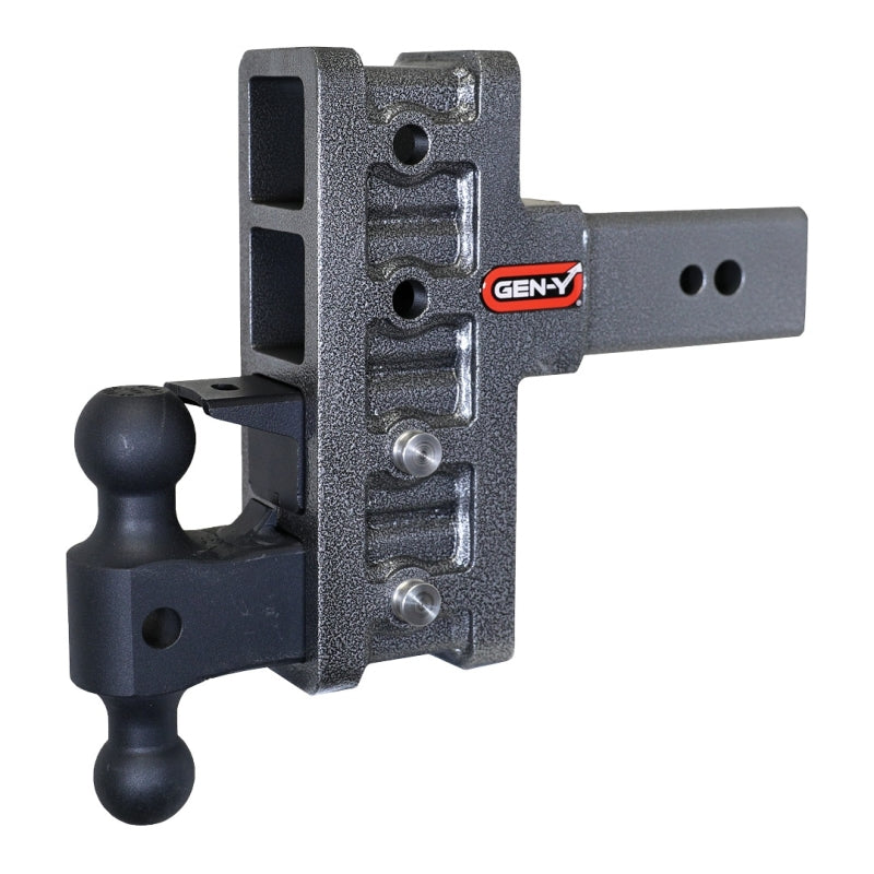 GEN-Y Hitch Gen-Y Mega Duty 3in Shank 6in Offset Drop 32K Hitch w/GH-0161 Dual-Ball/GH-0162 Pintle Lock