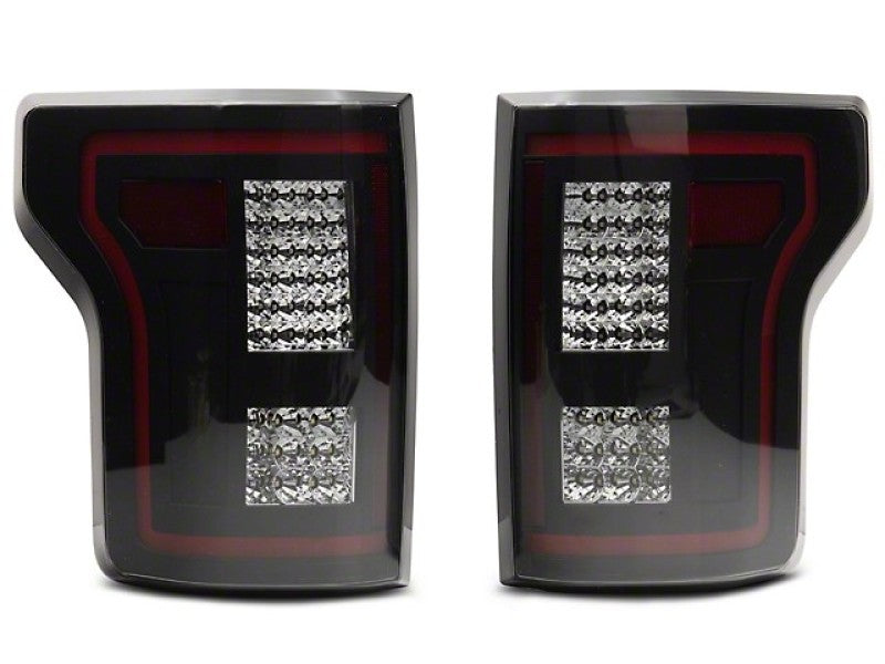 Raxiom 15-17 Ford F-150 w/Non-BLIS LED Tail Lights Sequential Turn Signals- Black Hsng (Smoked Lens)