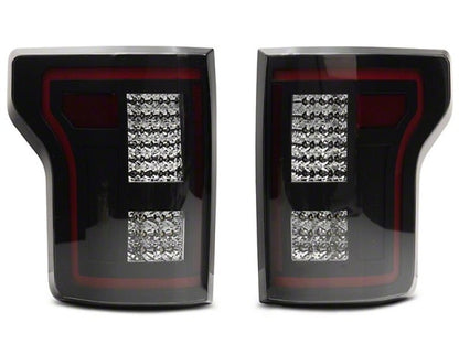 Raxiom 15-17 Ford F-150 w/Non-BLIS LED Tail Lights Sequential Turn Signals- Black Hsng (Smoked Lens)