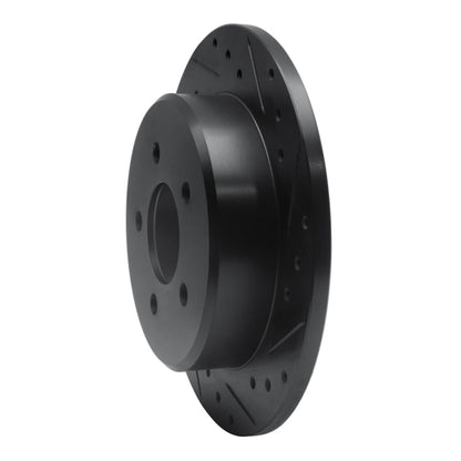 R1 Concepts R1 91-95 Ford Crown Victoria Rear Right Drilled & Slotted Black Brake Rotor