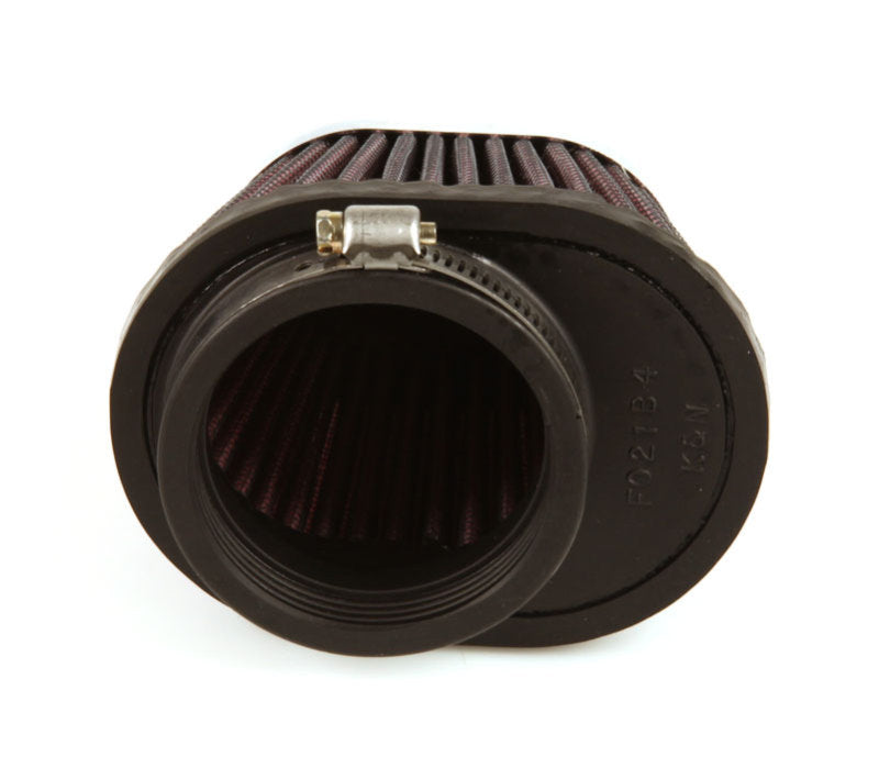 K&N Engineering K&N Uni Chrome Oval Tapered Filter 2.125in FlgID x 4inB OL x 3inB OW x 3inT OL x 2inT OW x 2.75in H