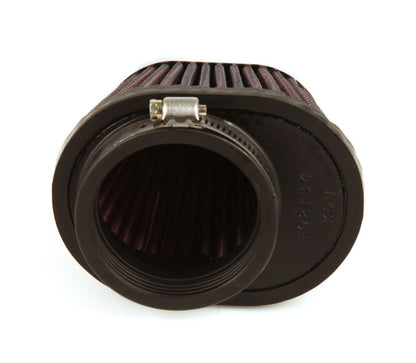 K&N Engineering K&N Uni Chrome Oval Tapered Filter 2.125in FlgID x 4inB OL x 3inB OW x 3inT OL x 2inT OW x 2.75in H