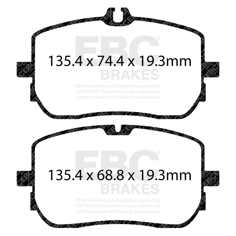 EBC 2019+ Mercedes-Benz A220 Sedan (V177) 2.0L Turbo Redstuff Front Brake Pads