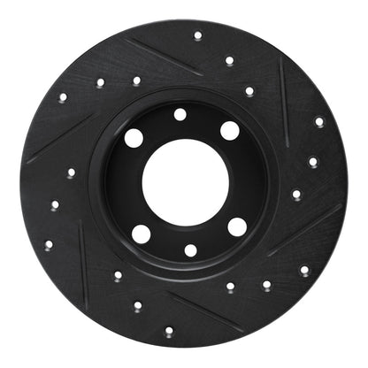 R1 Concepts R1 66-92 Bertone X-1/9 Rear Left Front Left Drilled & Slotted Black Brake Rotor