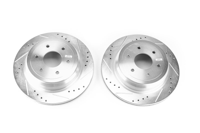 PowerStop Power Stop 16-18 Nissan Titan XD Rear Evolution Drilled & Slotted Rotors - Pair