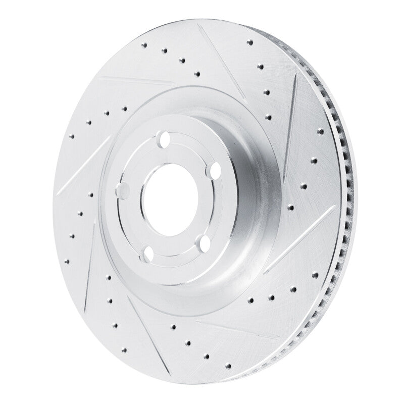 R1 Concepts R1 22-25 Ford Maverick Front Right Drilled & Slotted Silver Brake Rotor