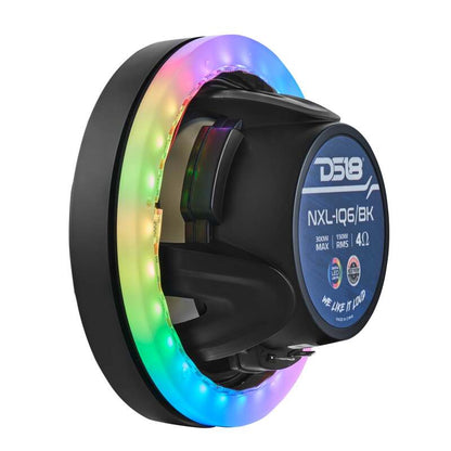DS18 Marine And Powersports Speakers And Towers Ring 6.5in Digital LED lights 1/2in Spacer Depth