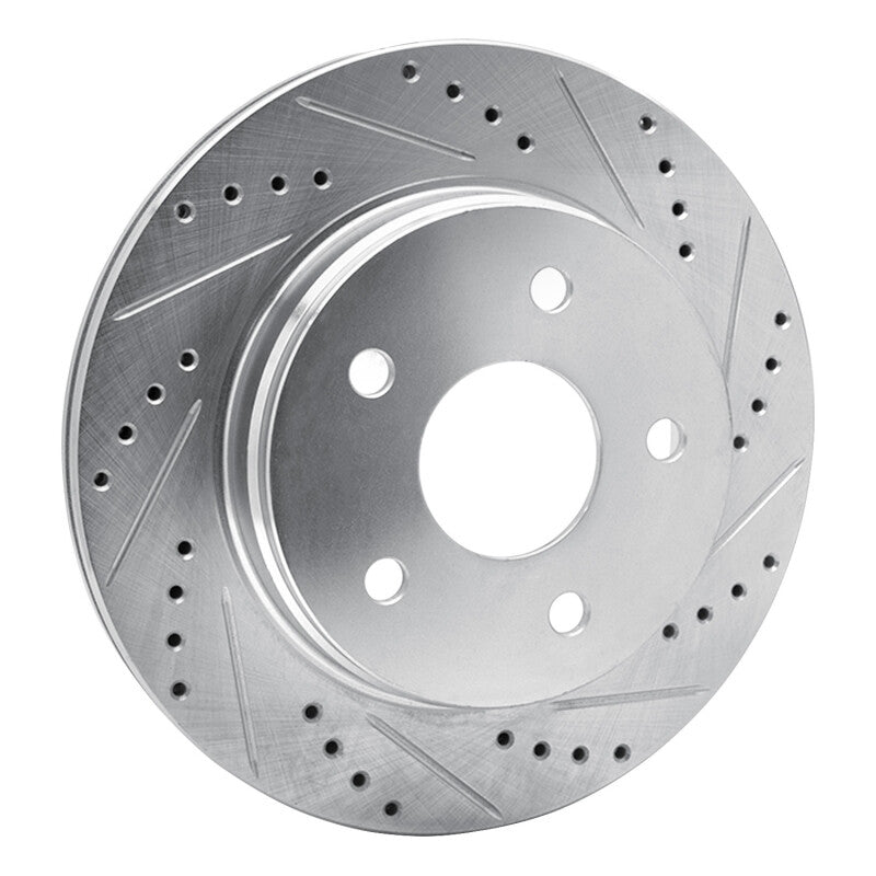 R1 Concepts R1 02-24 Chrysler ASPEN Front Right Drilled & Slotted Silver Brake Rotor