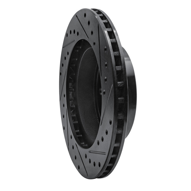 R1 Concepts R1 87-90 Dodge Dakota 4WD Front Left Drilled & Slotted Black Brake Rotor