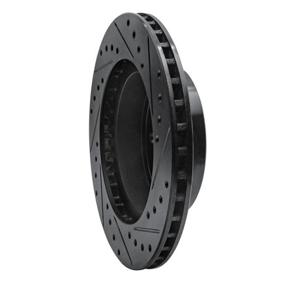 R1 Concepts R1 87-90 Dodge Dakota 4WD Front Left Drilled & Slotted Black Brake Rotor