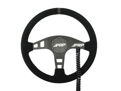 PRP Seats PRP Heated Flat Suede Steering Wheel - Black