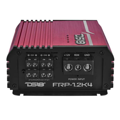 DS18 4-Channel Class-D Amp Stereo Full-Range 4 x 120 W RMS at4 ohm- Red