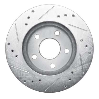 R1 Concepts R1 86-92 Ford Taurus (Excl SHO) Rear Right Front Right Drilled & Slotted Silver Brake Rotor