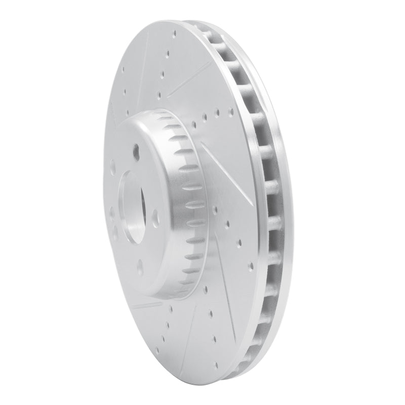 R1 Concepts R1 15-23 Mercedes-Benz C400 Front Left Drilled & Slotted Silver Brake Rotor