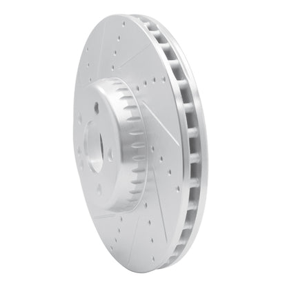 R1 Concepts R1 15-23 Mercedes-Benz C400 Front Left Drilled & Slotted Silver Brake Rotor