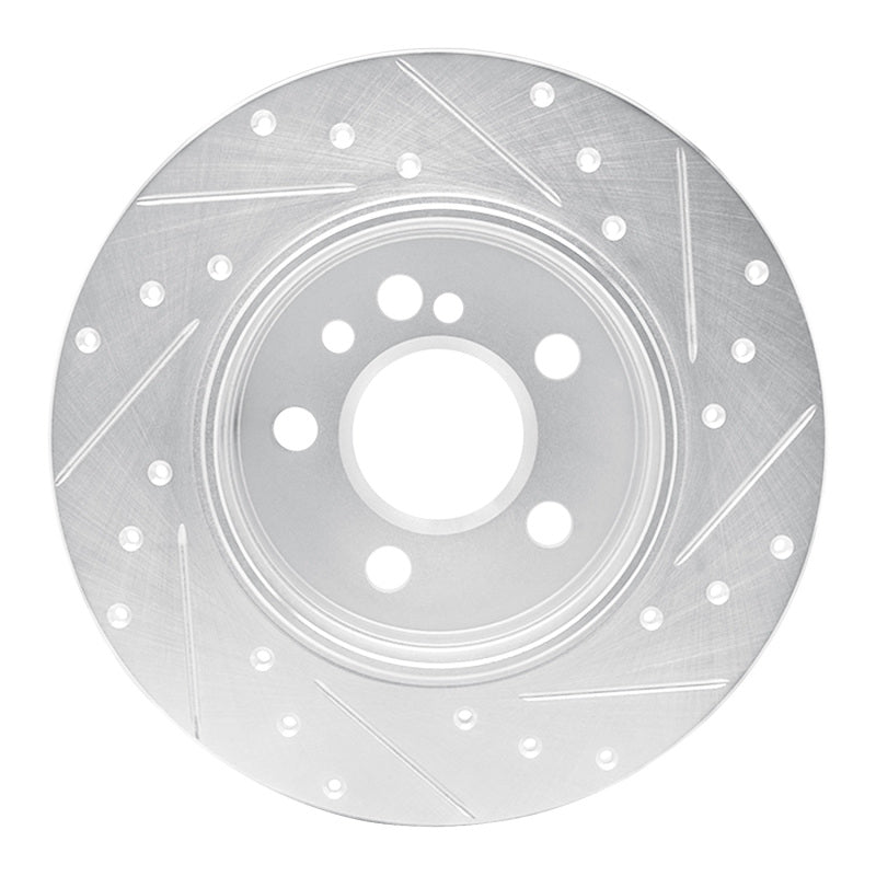 R1 Concepts R1 91-99 Mercedes-Benz 300SD Rear Left Drilled & Slotted Silver Brake Rotor