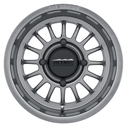 Method Wheels Method MR411 Bead Grip 15x7 / 5+2/38mm Offset / 4x156 / 132mm CB Gloss Titanium Wheel