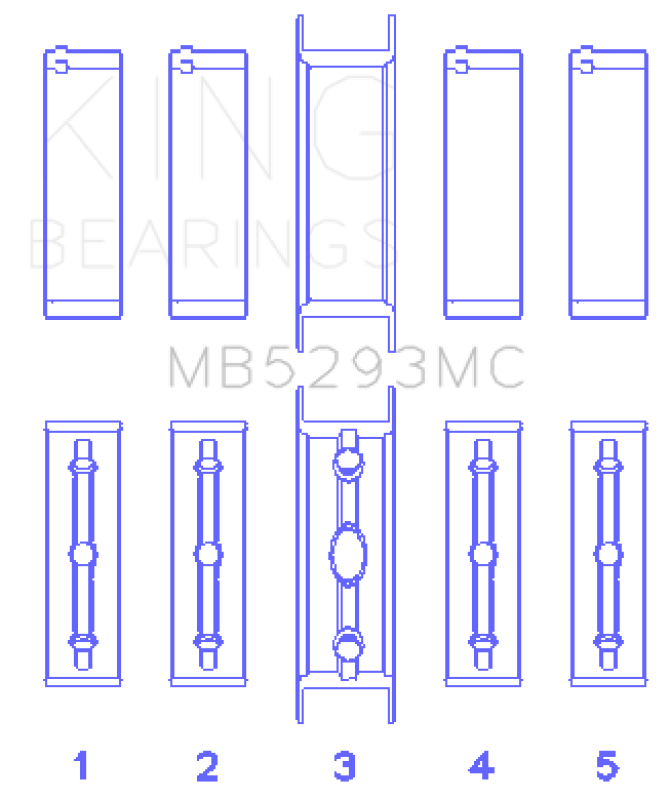 King Engine Bearings GM Vortec /LS-Series Gen III IV V Main Bearing Set