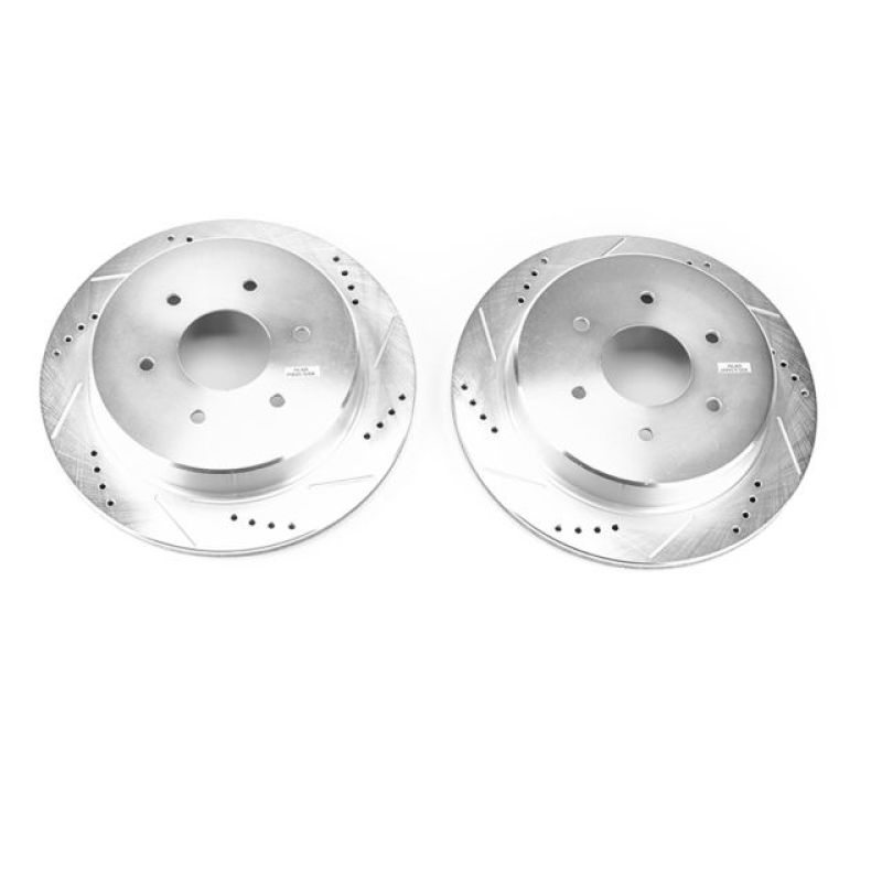 PowerStop Power Stop 17-18 Nissan Titan Rear Evolution Drilled & Slotted Rotors - Pair