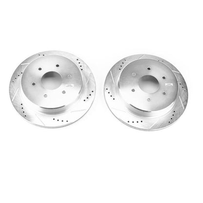 PowerStop Power Stop 17-18 Nissan Titan Rear Evolution Drilled & Slotted Rotors - Pair