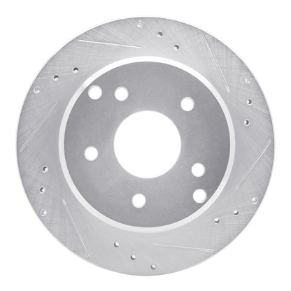 R1 Concepts R1 84-87 Chevrolet Corvette Rear Right Drilled & Slotted Silver Brake Rotor