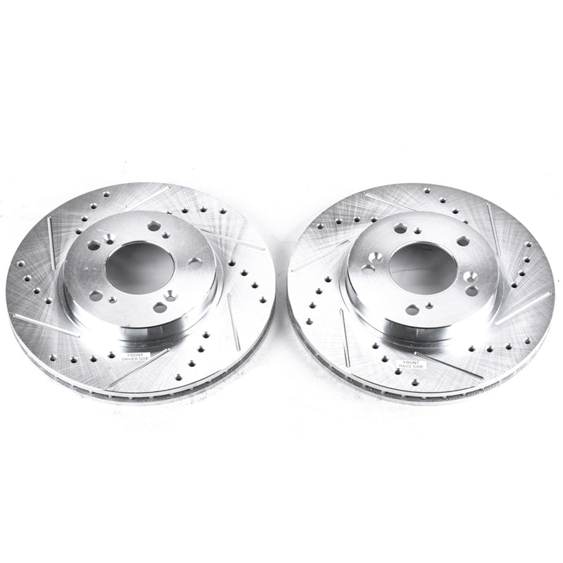PowerStop Power Stop 97-98 Acura Integra Front Evolution Drilled & Slotted Rotors - Pair