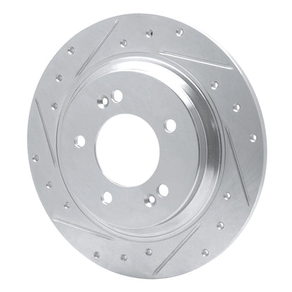 R1 Concepts R1 13-25 Hyundai SONATA Rear Left Drilled & Slotted Silver Brake Rotor