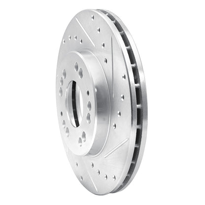 R1 Concepts R1 91-04 Dodge STEALTH Front Right Drilled & Slotted Silver Brake Rotor
