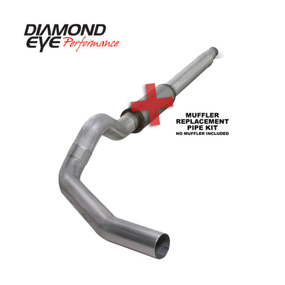 Diamond Eye Performance Diamond Eye KIT 5in Catback MFLR RPLCMENT PIPE Single AL: 94-97 FORD 7.3L F250/F350 PWRSTROKE