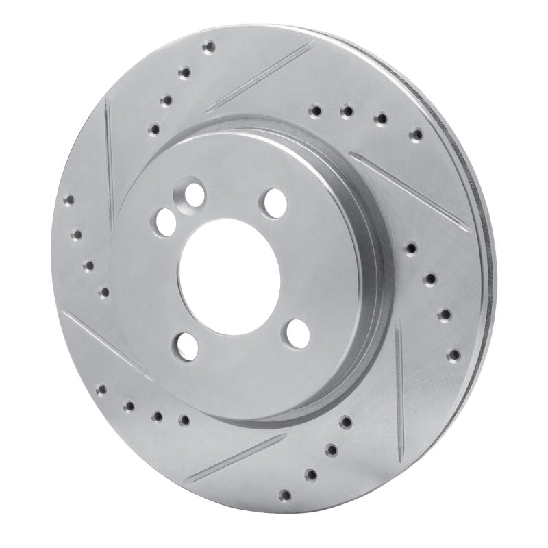 R1 Concepts R1 02-08 Mini Cooper (Excl Clubman) Front Left Drilled & Slotted Silver Brake Rotor