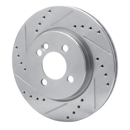 R1 Concepts R1 02-08 Mini Cooper (Excl Clubman) Front Left Drilled & Slotted Silver Brake Rotor