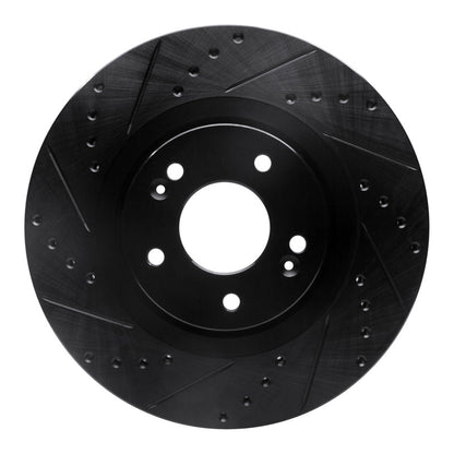 R1 Concepts R1 15-20 Kia Sorento Front Left Drilled & Slotted Black Brake Rotor