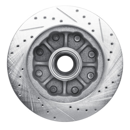 R1 Concepts R1 1988-1996 Chevrolet C2500 Front Left Drilled & Slotted Silver Brake Rotor