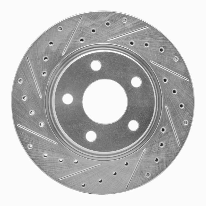 R1 Concepts R1 04-09 Buick Allure Front Left Drilled & Slotted Silver Brake Rotor