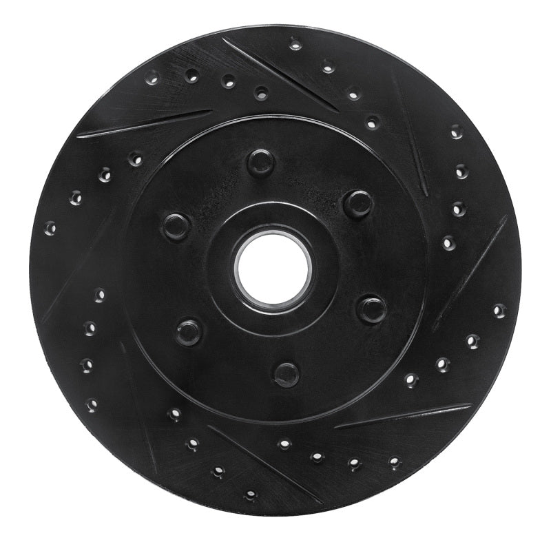 R1 Concepts R1 91-96 Dodge Dakota RWD Front Right Drilled & Slotted Black Brake Rotor