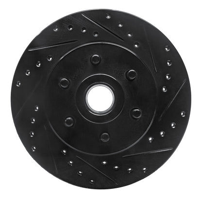 R1 Concepts R1 91-96 Dodge Dakota RWD Front Right Drilled & Slotted Black Brake Rotor