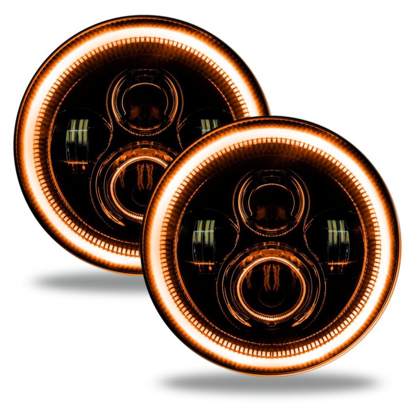ORACLE Lighting Oracle Jeep Wrangler JL/Gladiator JT 7in. High Powered LED Headlights (Pair) - Amber