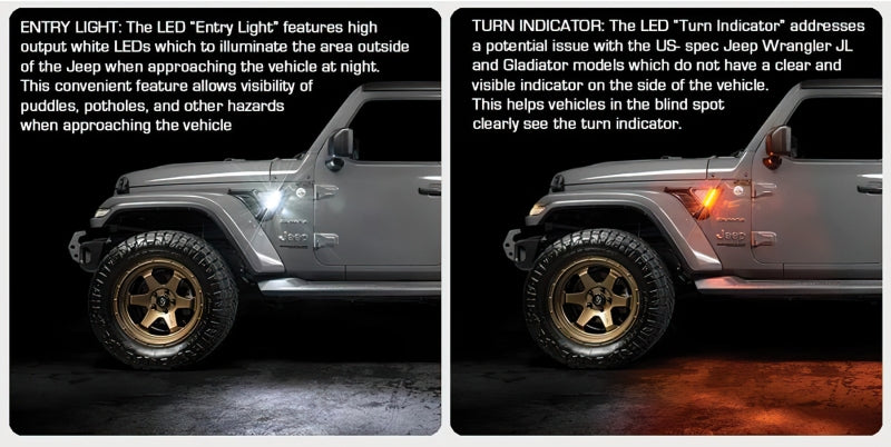 ORACLE Lighting Oracle Sidetrack LED System For Jeep Wrangler JL/ Gladiator JT