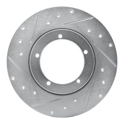 R1 Concepts R1 65-76 Porsche 911 Front Left Drilled & Slotted Silver Brake Rotor
