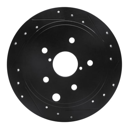 R1 Concepts R1 15-21 Subaru WRX Rear Right Drilled & Slotted Black Brake Rotor