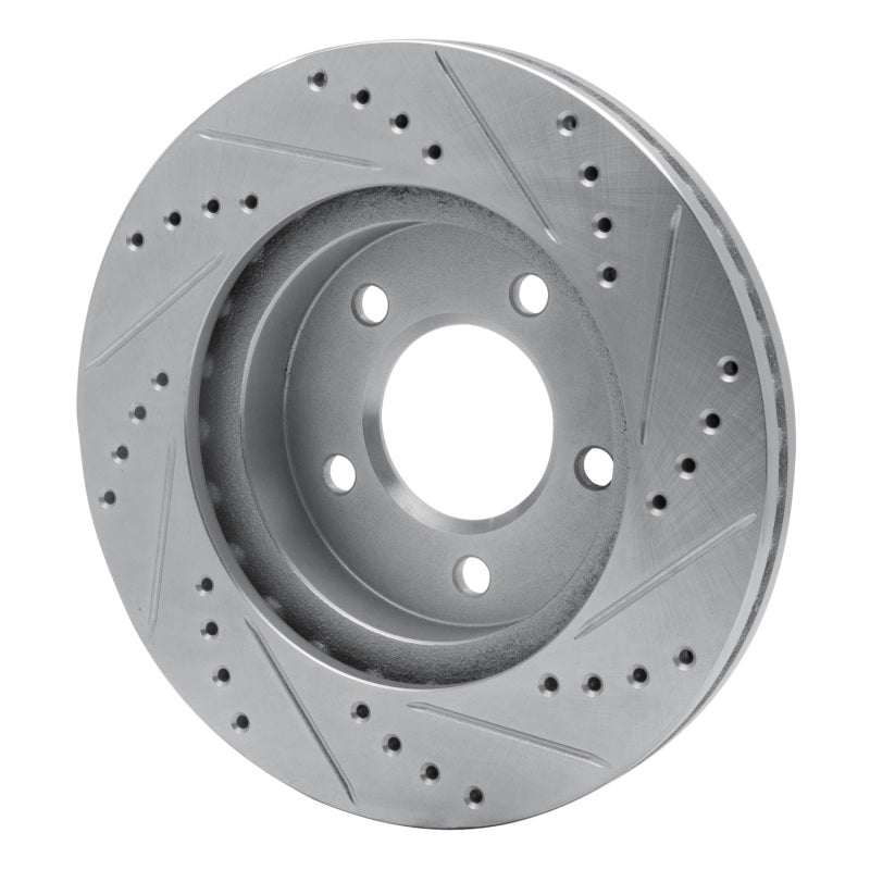 R1 Concepts R1 98-00 Chrysler LHS Front Left Drilled & Slotted Silver Brake Rotor