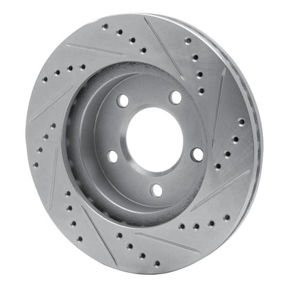 R1 Concepts R1 98-00 Chrysler LHS Front Left Drilled & Slotted Silver Brake Rotor