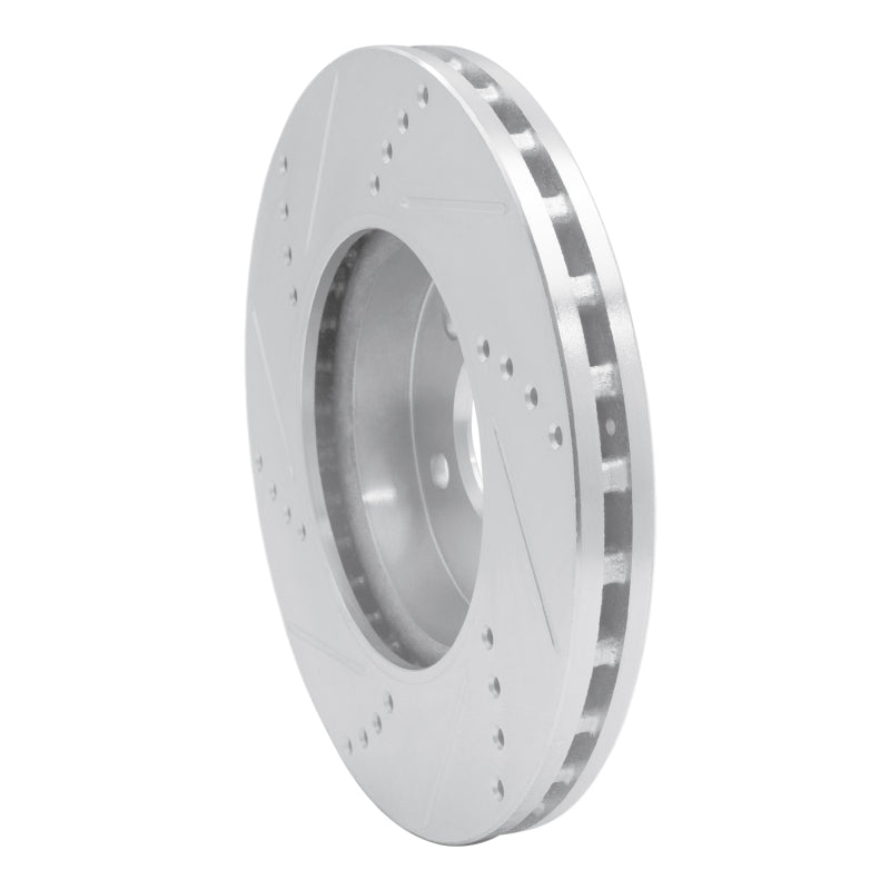 R1 Concepts R1 03-09 Mercedes-Benz E350 Front Right Drilled & Slotted Silver Brake Rotor