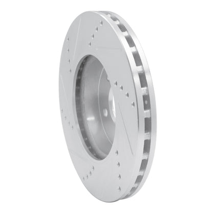 R1 Concepts R1 03-09 Mercedes-Benz E350 Front Right Drilled & Slotted Silver Brake Rotor
