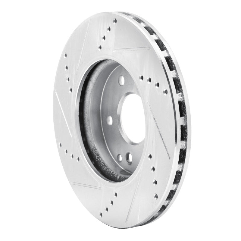 R1 Concepts R1 96-15 Mercedes-Benz SLK230 Front Right Drilled & Slotted Silver Brake Rotor